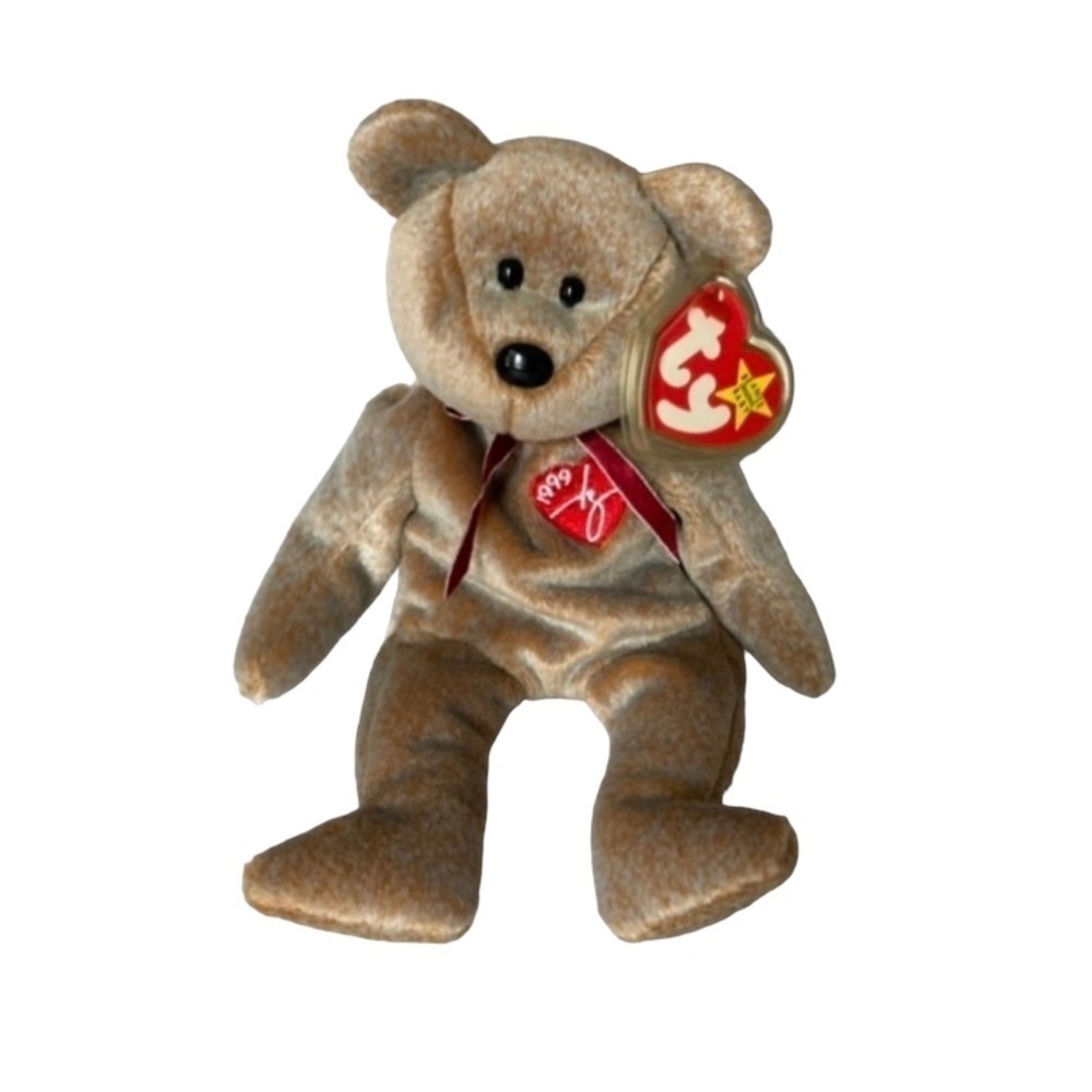 TY Beanie Baby 1999 BEAR Signature Retired Stuffed Animal Toy Plush Rare